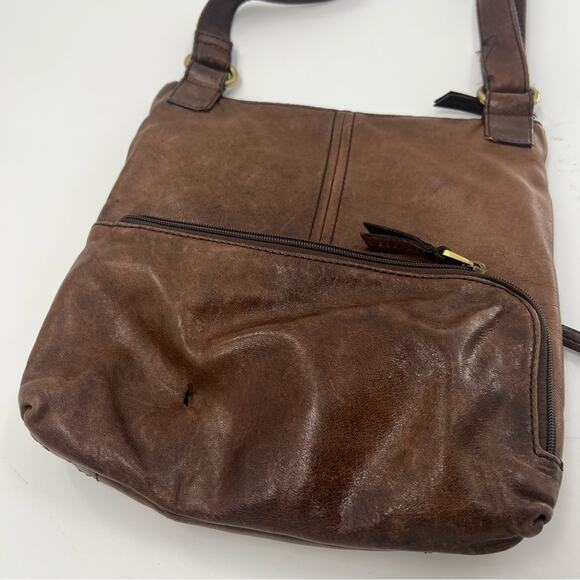 Fossil Leather Crossbody Purse Brown - Picture 4 of 9